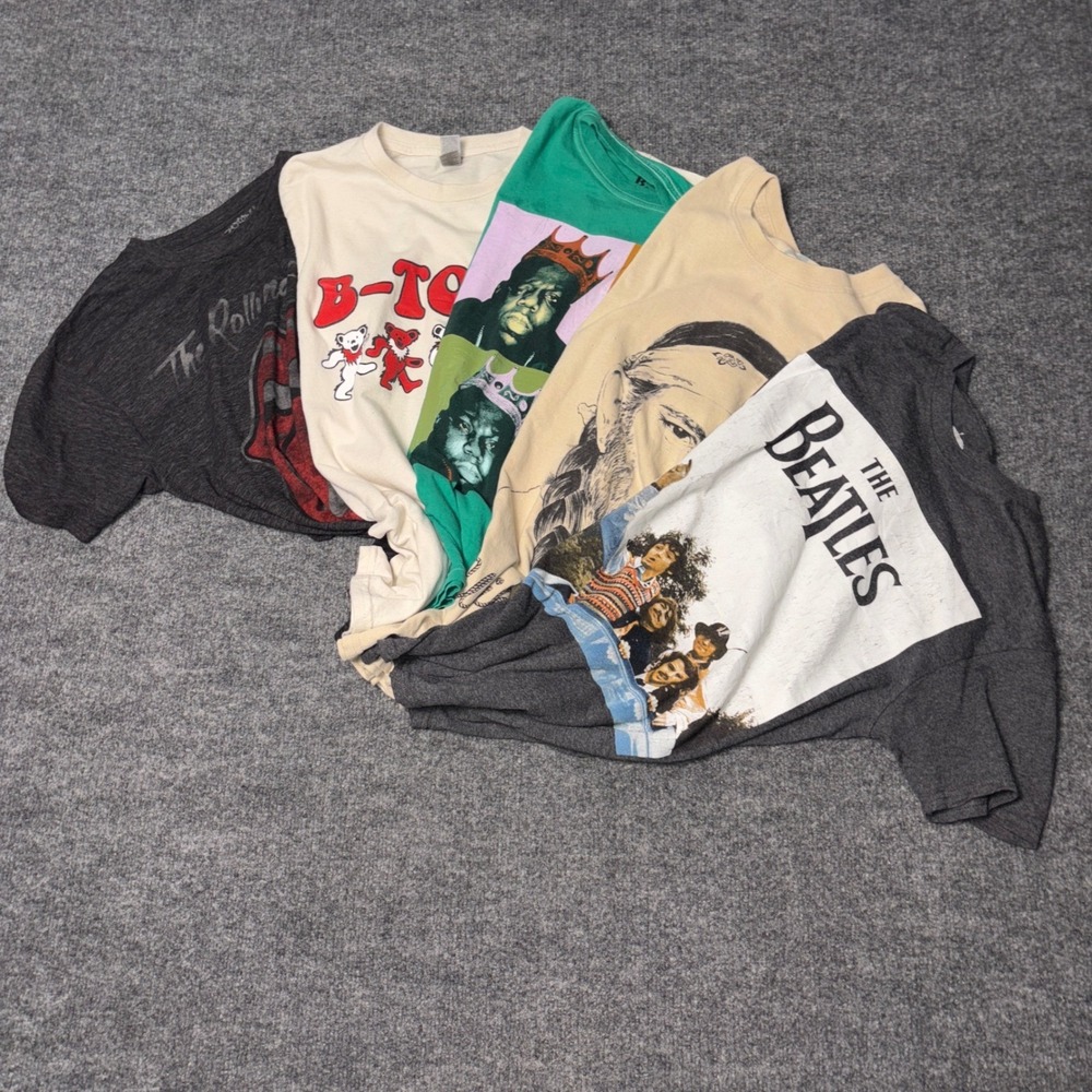 The Rolling Stones Graphic T-Shirt Mens Small Gray Classic Tongue Logo Rock Tee